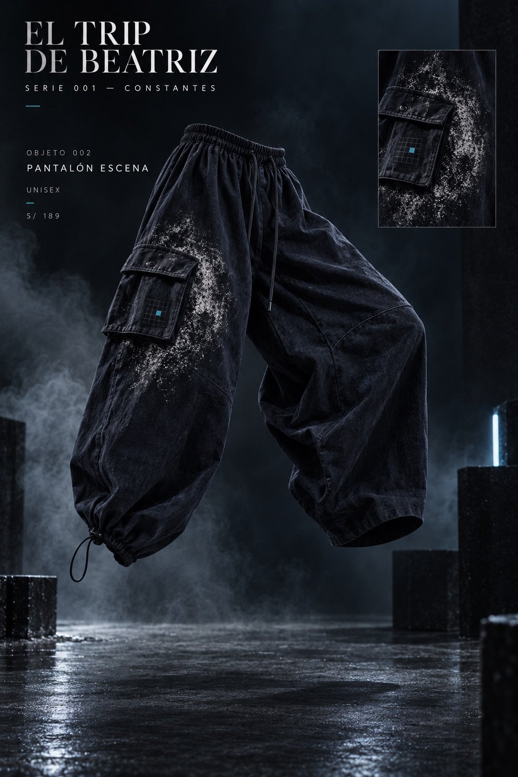 Pantalón Escena — Bolsillo lateral, tobillo ajustable